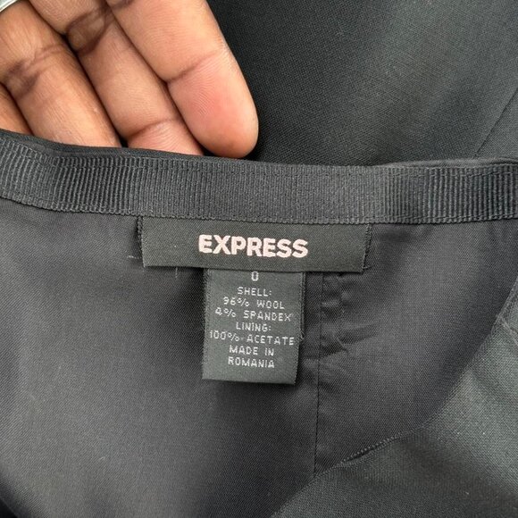 Vintage black wool mini skirt - Picture 3 of 5